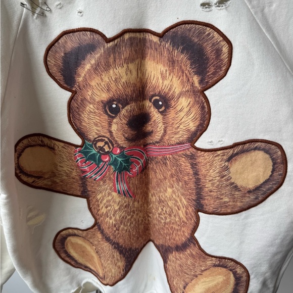 R13 White Teddy Bear Sweatshirt - Picture 5 of 12